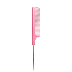 Hair <b>Comb</b> Solid Color Professional Stainless Steel Needle Pointed Tail <b>Comb</b> Styling <b>Comb</b> <b>Heat</b> Resistant Anti Static Tail Curved - Product Image 1