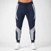 Pantalon de jogging sportif pour homme personnalisé en gros, infroissable, anti-boulochage, coupe ajustée, uni, color block, extensible