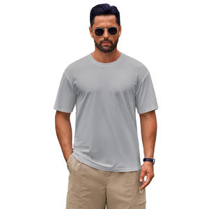 Camiseta de Algodón Lisa para Hombre, Cuello Redondo, Manga Corta, Cómoda, Ligera, Informal, Precio de Fábrica, Suministro al por Mayor - Product Image 2