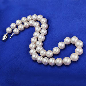 Collar de Perlas de Agua Dulce Redondas de Grado AAA de 11-12 mm, Perla Zhuji de Luz Intensa con XL130-11112 - Product Image 3