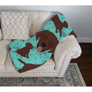 Manta acolchada de Chocolate Labrador Retriever 50x60 suave ligero patrón de ilustraciones cama sofá manta para mascotas y mantas - Product Image 3
