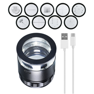 Lupa Recargable de Alta Calidad 10X con 9 Retículas, Lente de Cristal, Herramienta para Joyeros, Relojeros, Monedas y Coleccionistas - Product Image 2