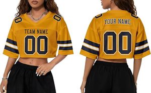 Maillot de football personnalisé pour femme et fille, crop top en mesh personnalisé, maillots de football universitaires sur mesure - Product Image 2
