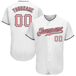 Kaos Bisbol Cetak Kustom Lengan Pendek Tanpa Minimum Pemesanan, Pakaian Tim Personalisasi Jahitan, Jersey Olahraga Latihan Luar Ruangan - Product Image 6