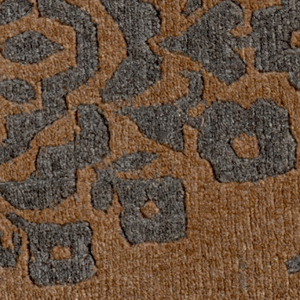 Tapis en laine tufté à la main marron brun anthracite, motif floral damassé traditionnel, antidérapant, écologique, à poils épais pour salon - Product Image 3