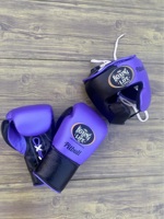 Gants de MMA et protège-tête en cuir véritable respirant de style mexicain avec lacets – Personnalisable Rose