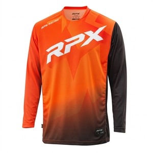 เสื้อเจอร์ซีย์มอเตอร์ครอสแบบระบายอากาศพิมพ์ลายไล่เฉดสีแขนยาวสำหรับปั่นจักรยานเสือภูเขาลงเขา RPX Racing - Product Image 4