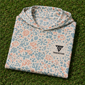 Wholesale <b>Coral</b> Reef Print Fishing Hoodie Custom Long Sleeve Hooded UPF 50 Sun Protection Performance Fishing Shirt - Product Image 6