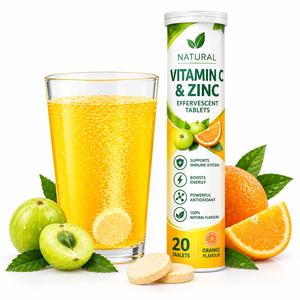 Tabletas Efervescentes de Vitamina C Natural con Zinc OEM, Suplemento Disoluble de Alta Calidad para la Nutrición Diaria y el Apoyo Inmunológico - Product Image 1