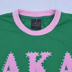 Camisetas de Mujer de Primera Calidad con Logotipo Personalizado, Cuello Redondo, Manga Corta, Bordado de Chenilla en la Parte Delantera - Product Image 4