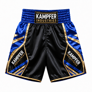 Shorts de boxe pour hommes, vêtements de combat professionnels avec tissu lisse, ceinture large et ajustement flexible pour l'entraînement au ring et en salle de sport - Product Image 1