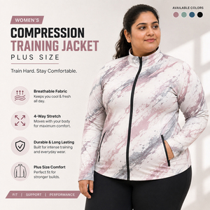 Customized Printed Plus Size Training Jacket Ladies Yoga Wear <b>Compression</b> Full Zipper Jackets Spandex Polyester Sportswear Top - Product Image 1