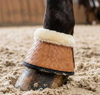 Botas de Protección Premium para Caballos, Anti-Rotación, de Cuero PU, Acolchadas con Piel Sintética, Ecológicas, Impermeables y Personalizables