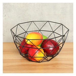 Modern Decorative Metal Fruit Basket with Powder Coated Finish for <b>Kitchen</b> Countertop and Dining <b>Table</b> Organizer - Product Image 1