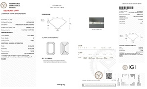 Diamant CVD de laboratoire 1,50 carat, clarté VVS1, couleur D, avec certificat IGI, taille émeraude, monture solitaire, éclat impeccable - Product Image 2