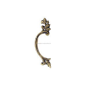 <b>Drawer</b> Cabinet <b>Metal</b> Pull Handle Set of Two With Antique Brass Finishing Floral Design Premium Quality For <b>Drawer</b> & Wardrobe - Product Image 1