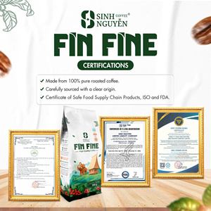 Café en grains entiers FIN FINE Robusta du Vietnam, torréfaction moyenne, méthode du miel sucré premium, corps plein - Product Image 1