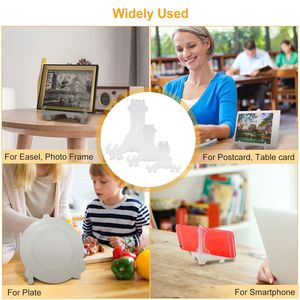 Set di 6 Supporti Espositivi in Plastica per Cornici, Foto, Opere d'Arte, Certificati, Segnaposto, per Casa e Ufficio - Product Image 5