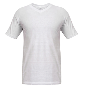 Camiseta de algodón negra sólida con cuello en V para hombre, manga corta, corte regular, estilo casual - Product Image 6