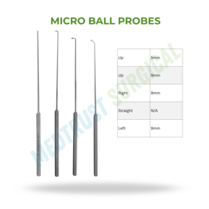 Micro sondas esféricas de 215 mm, 5 mm, 9 mm, instrumento quirúrgico para exploración nerviosa y microcirugía de columna vertebral - Product Image 2