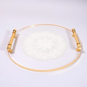 Modern Resin Serving <b>Tray</b> with Handles Decorative Resin <b>Tray</b> for Home <b>Kitchen</b> and Restaurant Use at Affordable Price - Product Image 1