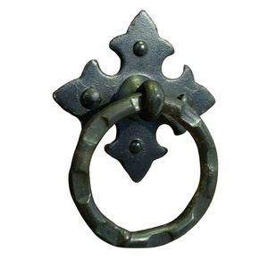 Battant de porte en fer forgé à la main avec finition noire mate thermolaquée pour entrée principale, accent décoratif intérieur ou portail de jardin - Product Image 3