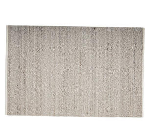 Alfombra de Lana Bouclé Bordada de Diseño Personalizado Alkama, Color Azul Claro Crema, Alfombras de Algodón Hechas a Máquina para Decoración de Sala de Estar - Product Image 2