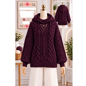 Pulls 100% acrylique ou coton, calibre 12, pour femmes, très tendance, style décontracté, pour la saison hivernale, fournisseur du Bangladesh. - Product Image 2