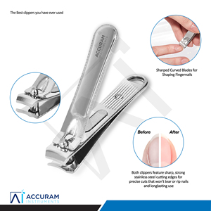 OEM ODM 3 PCS Baby Nail Care <b>Kit</b> Stainless Steel Nail Clipper Scissors Grooming Set CE ISO - Product Image 4