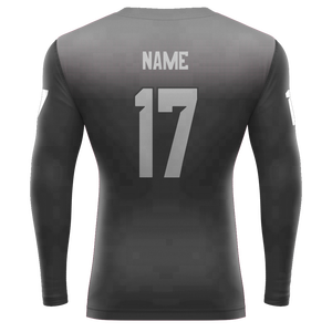 Men's Full Sleeve Rash Guard <b>Black</b> Sublimation Printed Eco-Friendly Spandex/Polyester Quick Dry <b>Compression</b> <b>Shirt</b> Adult Sport - Product Image 3