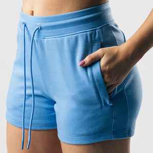 Flexible Stretch Fabric <b>Tummy</b> <b>Control</b> Wide Waistband Slimming Effect Athletic Bottoms Women Casual Short - Product Image 1