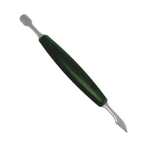 Pousse-cuticules professionnel en acier inoxydable carré, ergonomique, réutilisable, double usage, de haute qualité - Product Image 1