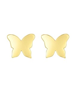 10K 14K Solid Gold Minimalist Gold Butterfly Stud <b>Earring</b> Dainty Elegant Delicate Everyday Unique Jewelry For Women Manufacturer - Product Image 1