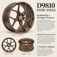 JTO D9810 Jantes forgées à 5 branches en Y, design mat bronze, 18-22 pouces, 5x112 5x120 5x114.3 pour BMW Audi Mercedes-Benz