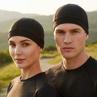 Gorra de ciclismo de malla de secado rápido premium, gorra deportiva elástica que absorbe la humedad, gorra interior elástica para casco, para gimnasio, entrenamiento al aire libre y playa