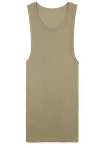 Wholesale 100% Cotton Tank Top Quick Dry Sleeveless Sports <b>Singlet</b> Training Custom Logo Workout Muscle Style Print Gym Fitness - Product Image 6