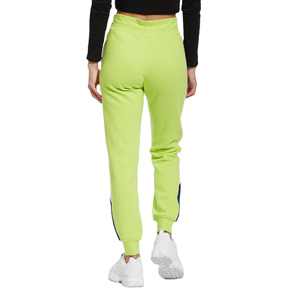 Pantalones Cargo de Forro Polar Verde Lima para Mujer, con Franja Lateral Blanca, Cintura Elástica Media, Corte Regular, Largos, Formales, Transpirables para Primavera - Product Image 3