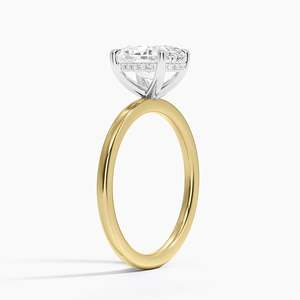 Bague de fiançailles solitaire en moissanite taille ovale, or rose 14 carats, bague de mariée classique - Product Image 2