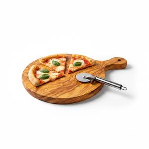 Bandeja para Servir Pizza de Madera Hecha a Mano AZ ENTERPRISES AZE-01, Apta para Lavavajillas, para Asar Carne y Barbacoa - Product Image 1