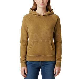 Sudaderas con capucha de lavado ácido para mujer de marca privada, disponibles en diferentes tallas, con impresión de logotipo personalizado. - Product Image 3