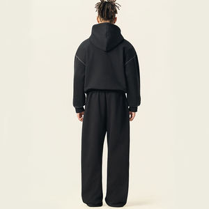 Sudadera de Forro Polar Negra para Mujer, Estilo Regular, con Logotipo Personalizado OEM, Ropa Urbana de Primera Calidad, Venta al Por Mayor, Antiencogimiento, Estampado Puff - Product Image 2