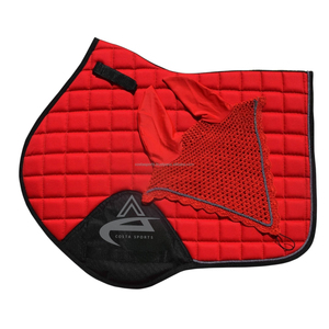 COSTA SPORTS Blue Horse Saddle Pad Matching Set Ear <b>bonnet</b> Custom Design Logo Breathable Horse Jumping Saddle Pad - Product Image 3