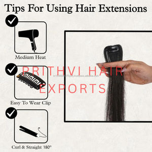 Extensions de cheveux bruns Remy de qualité supérieure avec 1 clip Accessoires de cheveux de style invisible - Product Image 4