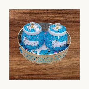 Elegant Metal Dry Fruits <b>Box</b> Set New Design Stylish Customized Serving <b>Box</b> New Arrival Luxury Gift <b>Hamper</b> Container Set - Product Image 1