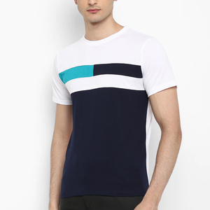 เสื้อยืดดีไซน์ใหม่ปี 2026 สีขาวดำผสมผสานสำหรับผู้ชาย ผลิตในปากีสถาน พร้อมดีไซน์และโลโก้แบบกำหนดเอง - Product Image 3