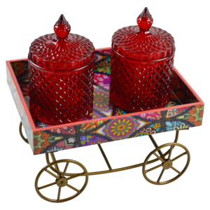 Tarro de Cera con Diseño de Técnica Avanzada y Acabado Esmaltado, Ideal para Decoración del Hogar, Interiores y Mesas, Tarro de Almacenamiento, Recipiente para Cera - Product Image 3