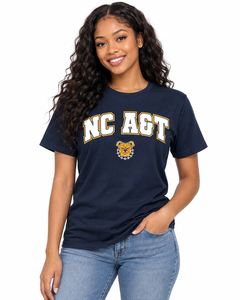 เสื้อยืดพิมพ์ลายโลโก้ทีมหน้าสโมสร NC A&T University สำหรับผู้ชายและผู้หญิง ผ้าฝ้าย สตรีทแวร์ เป็นมิตรกับสิ่งแวดล้อม - Product Image 3