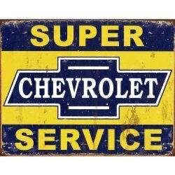 Super Service Metal <b>Wall</b> Sign Rectangle Rustic Garage Decor Vintage Style - Product Image 1