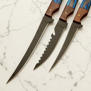 Juego de Cuchillos Profesionales para Filetear Pescado, Hoja Fija de Acero Inoxidable, Funda de Cuero, Ecológicos, Personalizados - Product Image 4