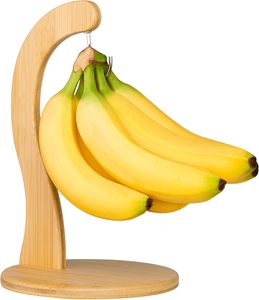 Premium Natural Bamboo <b>Banana</b> Holder Hanging <b>Hook</b> Decorative Eco-Friendly Countertop Fruit Stand <b>for</b> <b>Bananas</b> Grapes Produce - Product Image 5